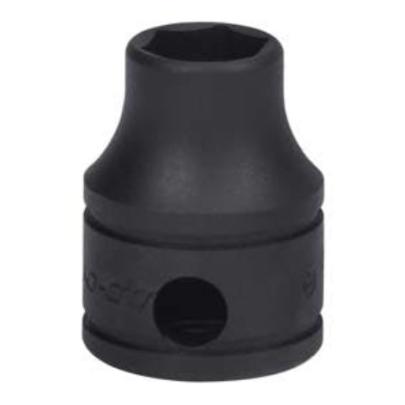 GFS081 - Nasadka czerniona 3/8" 6-kątna, krótka, calowa, 1/4"