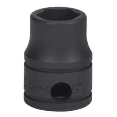 GFS121 - Nasadka czerniona 3/8" 6-kątna, krótka, calowa, 3/8"