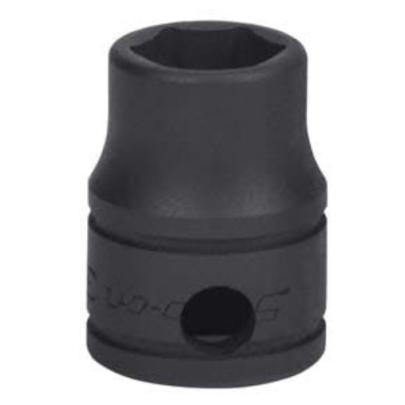 GFS141 - Nasadka czerniona 3/8" 6-kątna, krótka, calowa, 7/16"