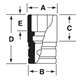 GSF081 - Nasadka czerniona 3/8" 12-kątna, długa, calowa, 1/4"