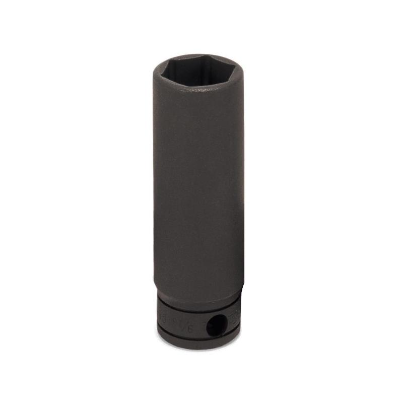 GSTM12 - Nasadka czerniona 1/4" 6-kątna, długa, calowa, 3/8"