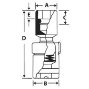 GSTMU101A - Nasadka przegubowa długa 1/4" 12-kątna, calowa, 5/16"