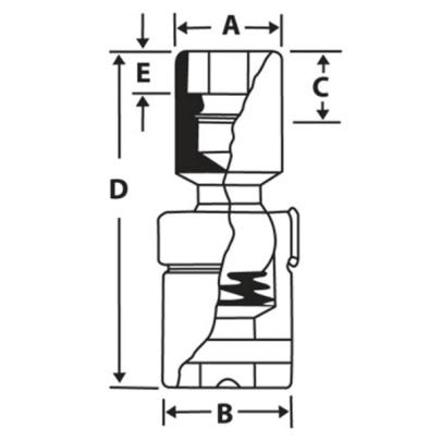 GSTMU101A - Nasadka przegubowa długa 1/4" 12-kątna, calowa, 5/16"