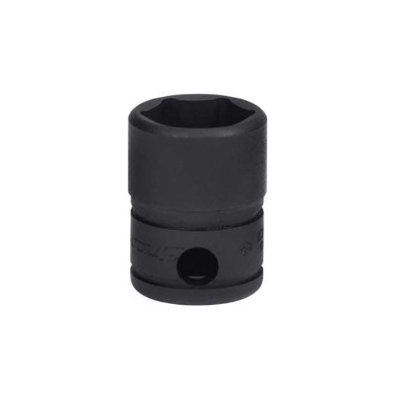 GTM12 - Nasadka czerniona 1/4" 6-kątna, krótka, calowa, 3/8"