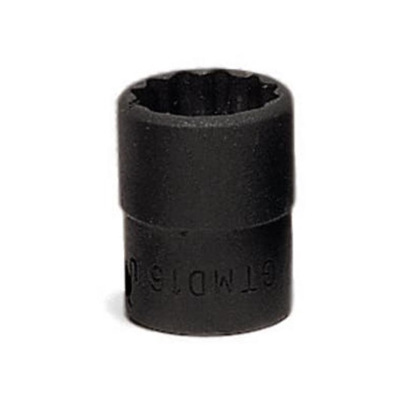 GTMD6 - Nasadka czerniona 1/4" 12-kątna, krótka, calowa, 3/16"