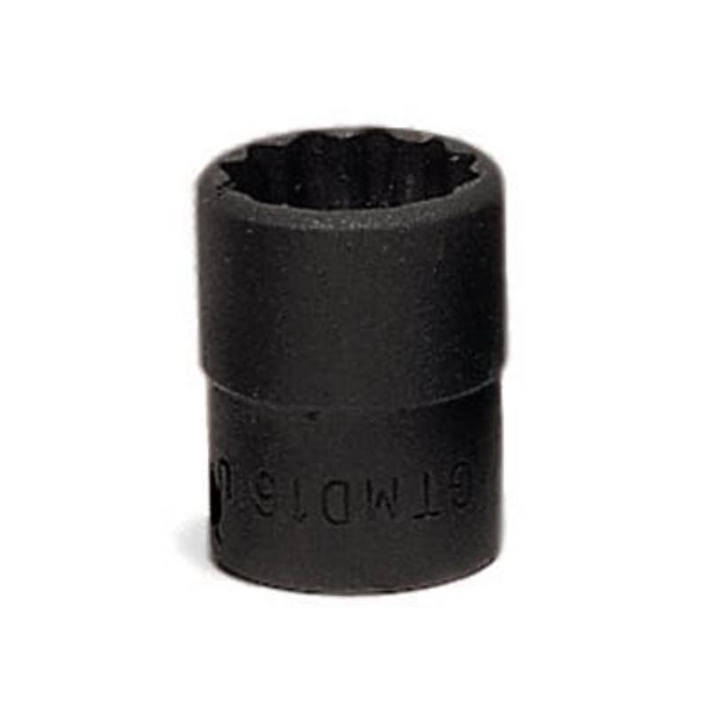 GTMD8 - Nasadka czerniona 1/4" 12-kątna, krótka, calowa, 1/4"