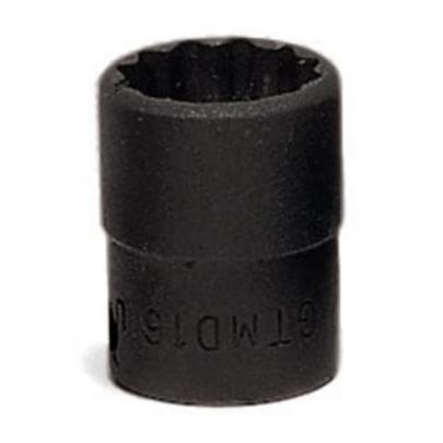 GTMD10 - Nasadka czerniona 1/4" 12-kątna, krótka, calowa, 5/16"