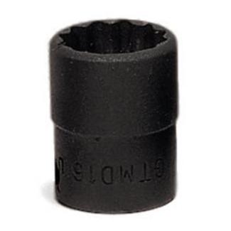 GTMD14 - Nasadka czerniona 1/4" 12-kątna, krótka, calowa, 7/16"