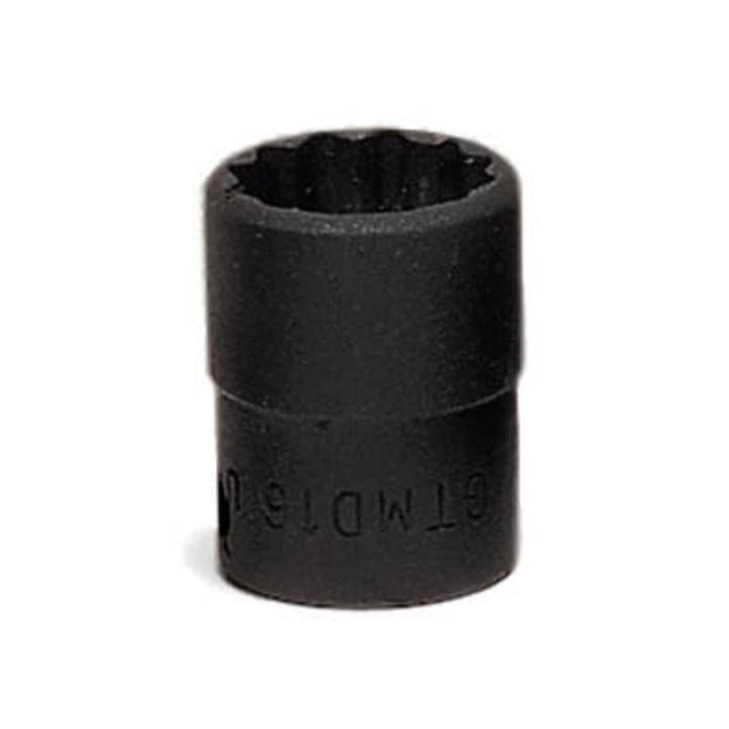 GTMD18 - Nasadka czerniona 1/4" 12-kątna, krótka, calowa, 9/16"