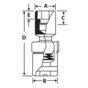 GTMU141A - Nasadka przegubowa 1/4" 12-kątna, calowa, 7/16"
