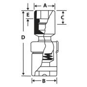 GTMU71A - Nasadka przegubowa 1/4" 12-kątna, calowa, 7/32"