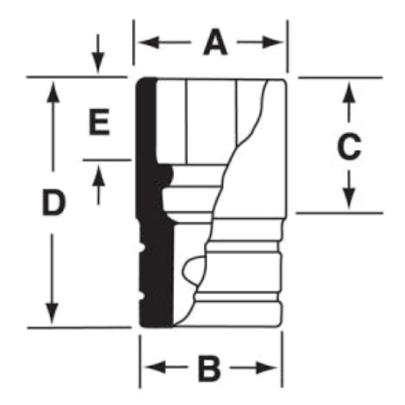 IMDFM7 - Nasadka udarowa 3/8" 12-kątna, krótka, metryczna, 7 mm