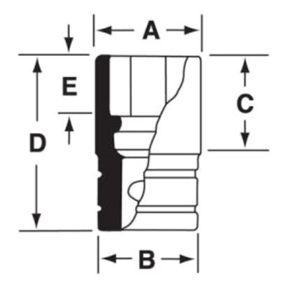 IMDFM8A - Nasadka udarowa 3/8" 12-kątna, krótka, metryczna, 8 mm