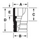 IMDFM8A - Nasadka udarowa 3/8" 12-kątna, krótka, metryczna, 8 mm
