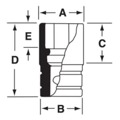 IMDFM9 - Nasadka udarowa 3/8" 12-kątna, krótka, metryczna, 9 mm