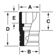 IMDFM11A - Nasadka udarowa 3/8" 12-kątna, krótka, metryczna, 11 mm