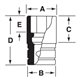 IMDFM12 - Nasadka udarowa 3/8" 12-kątna, krótka, metryczna, 12 mm