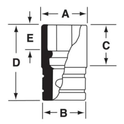 IMDFM18 - Nasadka udarowa 3/8" 12-kątna, krótka, metryczna, 18 mm