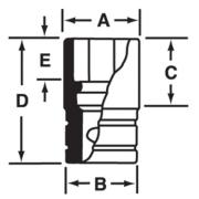 IMDM140A - Nasadka udarowa 1/2" 12-kątna, krótka, metryczna, 14 mm