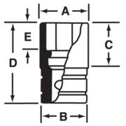 IMDM160A - Nasadka udarowa 1/2" 12-kątna, krótka, metryczna, 16 mm
