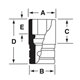 IMF200 - Nasadka udarowa 3/8" 6-kątna, krótka, calowa, 5/8"