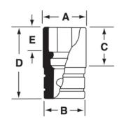 IMFM10A - Nasadka udarowa 3/8" 6-kątna, krótka, metryczna, 10 mm