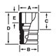 IMFMS9A - Nasadka udarowa 3/8" 6-kątna, Semi-Deep, metryczna, 9 mm