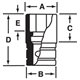 IMFS8 - Nasadka udarowa 3/8" 6-kątna, Semi-Deep, calowa, 1/4"