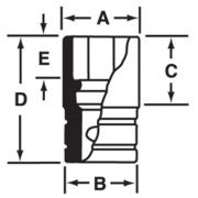 IMFS440 - Nasadka udarowa 1/2" 6-kątna cienkościenna, krótka, calowa, 1'3/8"