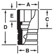 IMM100A - Nasadka udarowa 1/2" 6-kątna, krótka, metryczna, 10 mm