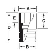IMMS130 - Nasadka udarowa 1/2" 6-kątna, Semi-Deep, metryczna, 13 mm