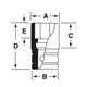 IMMS170 - Nasadka udarowa 1/2" 6-kątna, Semi-Deep, metryczna, 17 mm