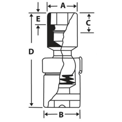 IPTM10A - Nasadka udarowa 1/4" przegubowa, 6-kątna, calowa, 5/16"