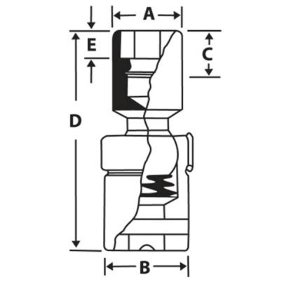 IPTMM8A - Nasadka udarowa 1/4" przegubowa, 6-kątna, metryczna, 8 mm