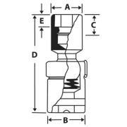 IPTMM9A - Nasadka udarowa 1/4" przegubowa, 6-kątna, metryczna, 9 mm