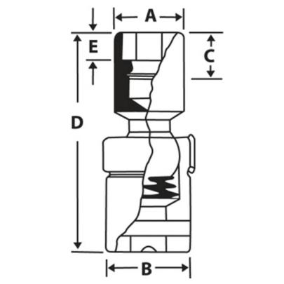 IPTMM9A - Nasadka udarowa 1/4" przegubowa, 6-kątna, metryczna, 9 mm