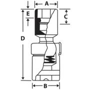 IPTMM10A - Nasadka udarowa 1/4" przegubowa, 6-kątna, metryczna, 10 mm