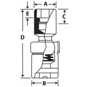 IPTMM12A - Nasadka udarowa 1/4" przegubowa, 6-kątna, metryczna, 12 mm