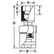 IPTMM14A - Nasadka udarowa 1/4" przegubowa, 6-kątna, metryczna, 14 mm