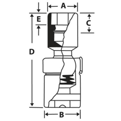 IPTMM14A - Nasadka udarowa 1/4" przegubowa, 6-kątna, metryczna, 14 mm