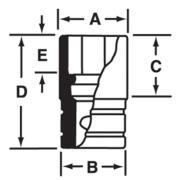MGMM6 - Nasadka magnetyczna 1/4" 6-kątna, krótka, metryczna, 6 mm
