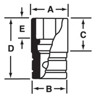 MGMM13 - Nasadka magnetyczna 1/4" 6-kątna, krótka, metryczna, 13 mm