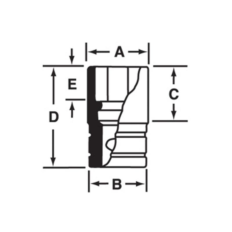 MGMMS13A - Nasadka magnetyczna 1/4" 6-kątna, długa, metryczna, 13 mm