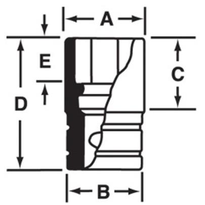 MGMMS13A - Nasadka magnetyczna 1/4" 6-kątna, długa, metryczna, 13 mm