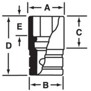 MGMS8A - Nasadka magnetyczna 1/4" 6-kątna, długa, calowa, 1/4"