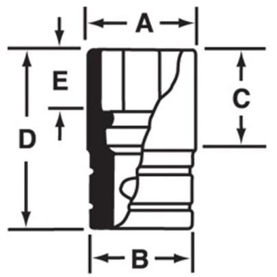 MGMS8A - Nasadka magnetyczna 1/4" 6-kątna, długa, calowa, 1/4"