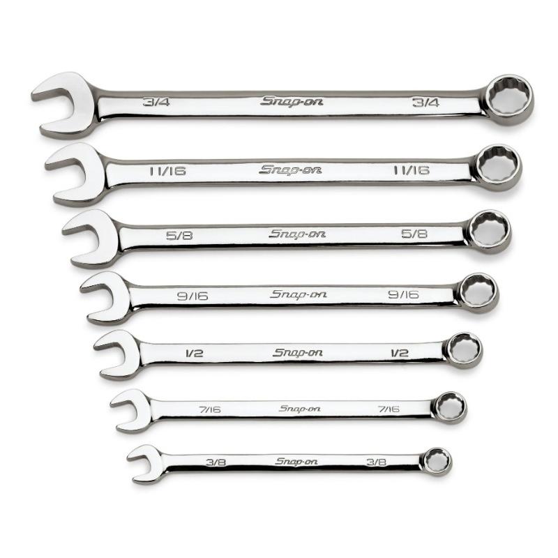 OEX707B - Zestaw kluczy oczkowo-płaskich Flank Drive®, 3/8" - 3/4" (7 szt.)