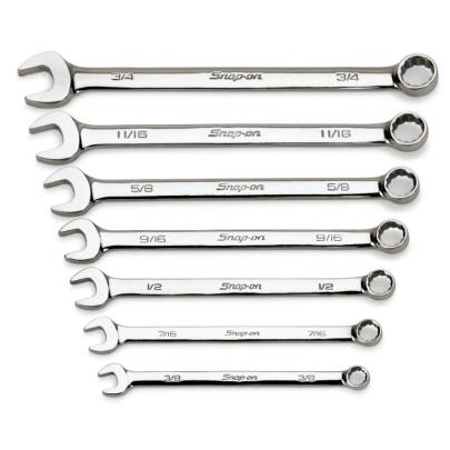 OEX707B - Zestaw kluczy oczkowo-płaskich Flank Drive®, 3/8" - 3/4" (7 szt.)