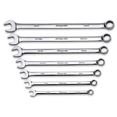 OEXL707B - Zestaw kluczy oczkowo-płaskich długich Flank Drive®, 3/8" - 3/4" (7 szt.)