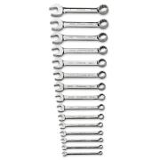 OEXS715K - Zestaw kluczy oczkowo-płaskich krótkich Flank Drive®, 1/4" - 1" (15 szt.)